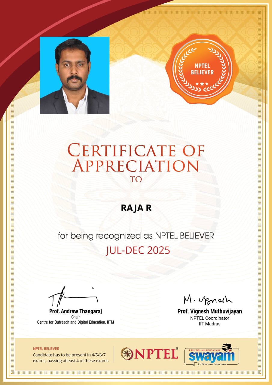 NPTEL Believer Recognition